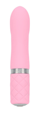 Pillow Talk Flirty Pink - Роскошный вибратор с кристаллом Сваровски, 7х2,2 см.
