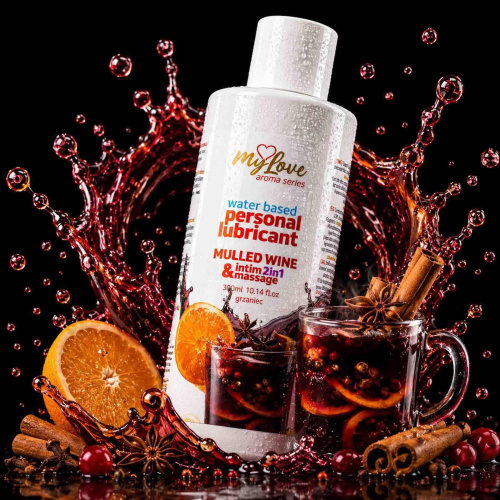 2в1 лубрикант и массажный гель - MyLove Aroma Series Intim&Massage Mulled Wine, 300 мл