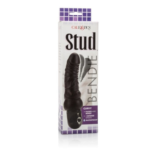CalExotics Bendie Stud Curvy - вибромассажер, 12.5х4 см (пурпурный)