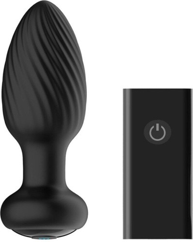 Nexus TORNADO Remote Control Rotating Butt Plug - Анальна пробка, 7,7 х3, 3 см (чорний) - купити в Києві, Україні