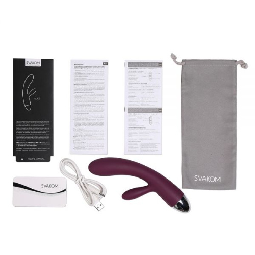 Svakom Alice Rabbit Vibrator - вибромассажер, 17х3 см (фиолетовый)