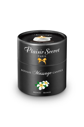 Массажная свеча в подарочной упаковке с ароматом монои Plaisirs Secrets Monoi, 80 мл