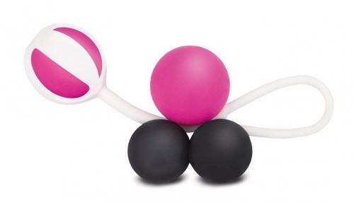 Gvibe Geisha balls Magnetic - Мощный магнитный тренажер Кегеля, 2х27 г, 2х15 г (розовый с черным)