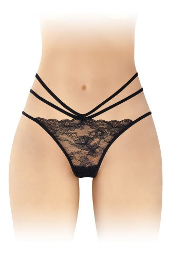 Fashion Secret Nadia Black - трусики с открытой попкой,  S-L (чёрные)
