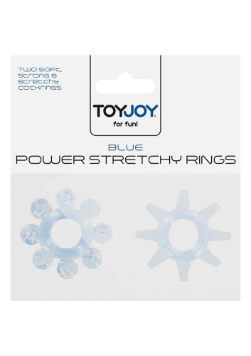 Эрекционные кольца Power Stretchy, 2 шт (черный)