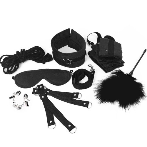 Art of Sex - Soft Touch BDSM Set - Набор БДСМ 9 предметов, (чёрный)