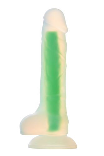 Dream Toys Radiant Glow In The Dark Soft Dildo - Фаллоимитатор, 17,5 см (зеленый)