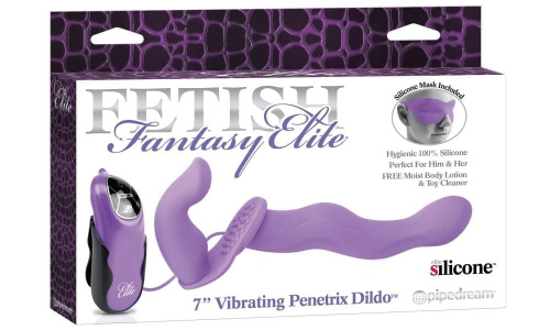 Fetish Fantasy Elite 7 Vibrating Penetrix Dildo - Страпон с вибрацией 17х3.8 см
