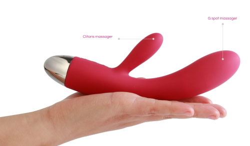 Svakom Lorna Touch Sensor Vibrator Wine red - двойной сенсорный вибратор, 17.6х3 см (красный)