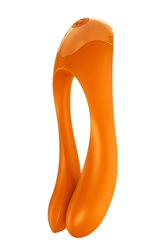 Satisfyer Candy Cane Orange - Вібратор на палець, 11х3.5 см (помаранчевий) - купити в Києві, Україні