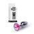 B-Series Jewellery Dark Silver PLUG Pink - Анальная пробка с кристаллом, 7х2.7 см (розовый)