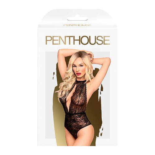 Боди с глубоким декольте и высокими трусиками Penthouse - Toxic Powder, S/M