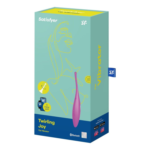 Satisfyer Twirling Joy вибратор для клитора, 18х3.4 см (фуксия)