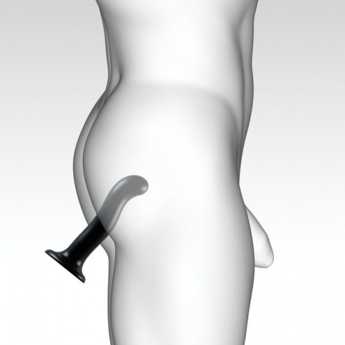 Strap-On-Me P&G-Spot Dildo, S - Насадка для страпона, 16.4х3 см, (черная)