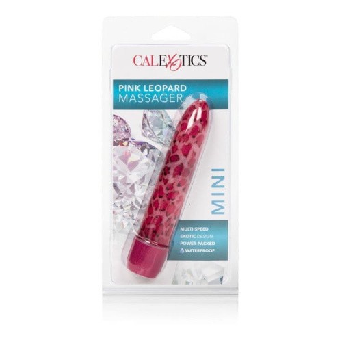 CalExotics Leopard Massager Mini - Пластиковый вибратор, 11х3.5 см (розовый)