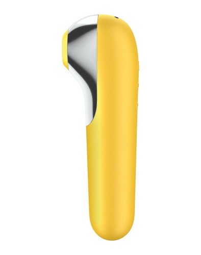 Satisfyer Dual Love 2 в 1 - Смарт вибратор и вакуумный стимулятор клитора, 16х3.8 см (жёлтый)