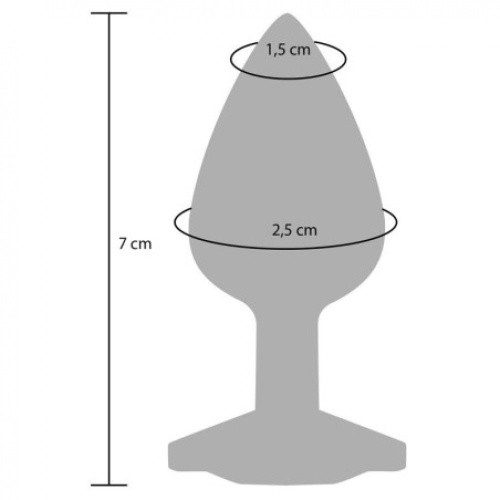 Силиконовая анальная пробка Toy Joy Small Diamond Booty Jewel, 7х2.5 см (розовая)
