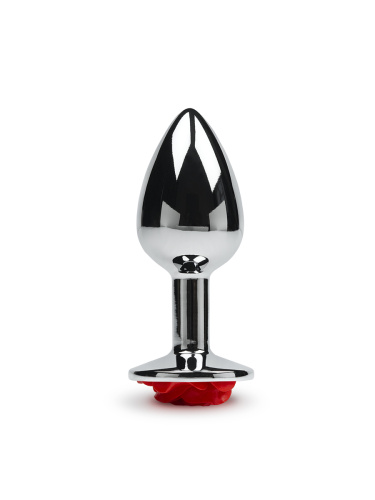 Пикантные Штучки Rose Small - маленькая анальная пробка с розой в основании, 6х3 см (красный)