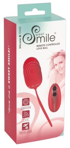 Sweet Smile Remote Controlled Love Ball - Виброяйцо, 15.3 см (красный)