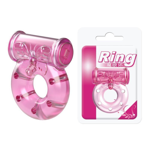 Baile Vibro Ring Pink - виброкольцо, 4.5х1.5 см (розовый)