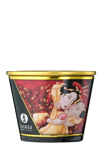 Shunga Massage Candle - Массажная свеча с ароматом клубники, 170 мл