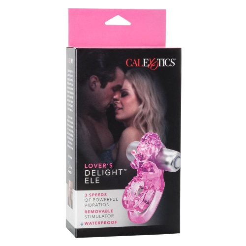 CalExotics Lover's Delight Ele - двойное виброкольцо, 7.5х2.5 см (розовый)