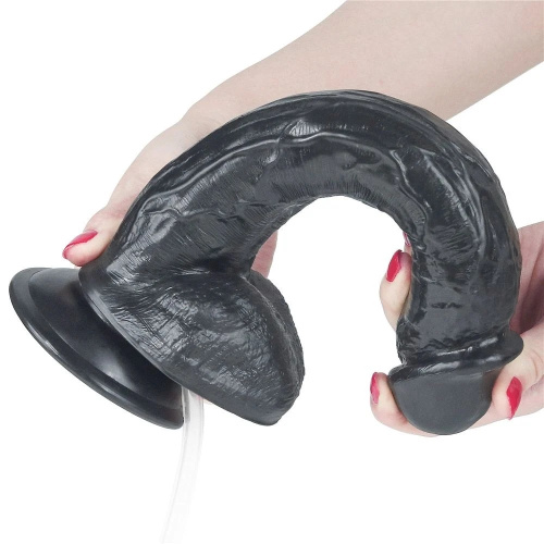 LoveToy - 11'' Squirting Dildo - Фаллоимитатор с эякуляцией, 28х4.8 см (чёрный)