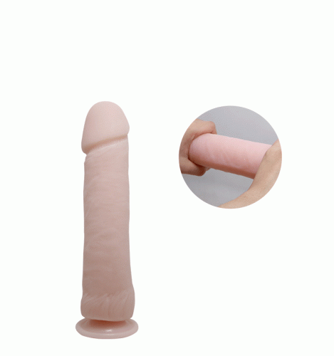 Baile The Big Penis - Реалистичный фаллос с вибрацией, 26х5.5 см (телесный)