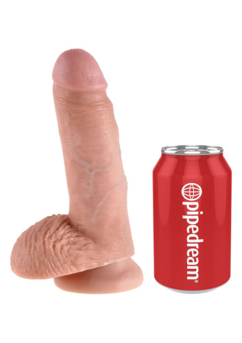 Pipedream King Cock 7 - Фаллоимитатор на присоске, 14х4.5 см (телесный)