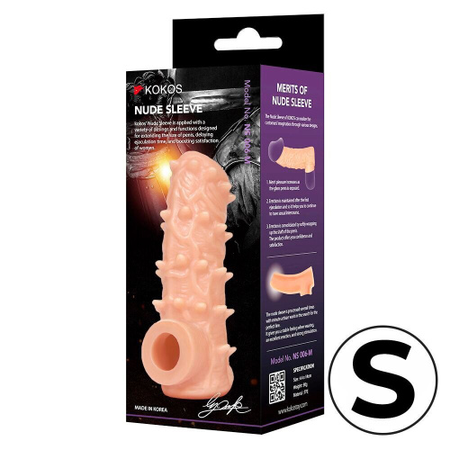 Насадка на член Kokos Nude Sleeve NS 006, S