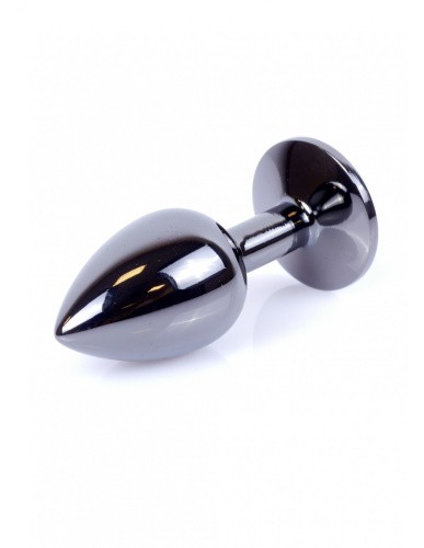 Boss Jewellery Dark Silver PLUG Pink - Анальна пробка з кристалом, 7х2.7 см (рожевий) - купити в Києві, Україні