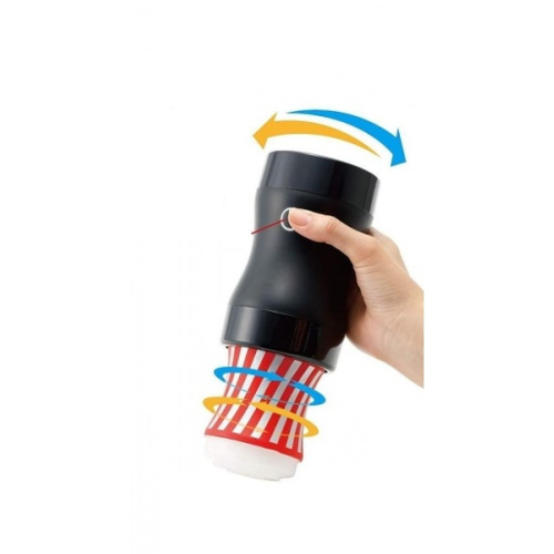 Tenga Rolling Tenga Gyro Roller Cup Strong - Мастурбатор, 15.5х7.1 см (чёрный)