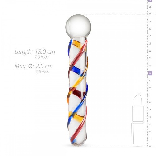 Gildo Glass Dildo No. 10 стеклянный дилдо,  18х2.6 см