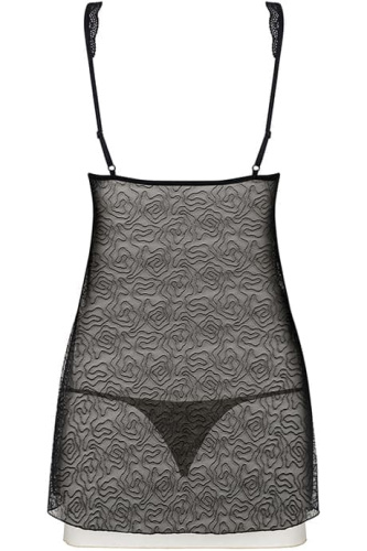 Двухслойный бебидолл с кружевной накидкой  Obsessive 811-BAB-4 (S/M)
