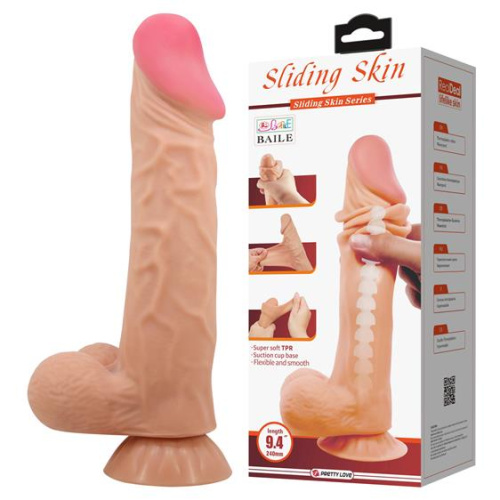 Фаллоимитатор Pretty Love Sliding Skin 9.4", 24 см