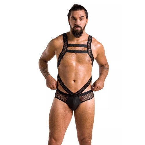 Passion - 045 BODY VICTOR black - Сексуальный боди на бретельках, L/XL