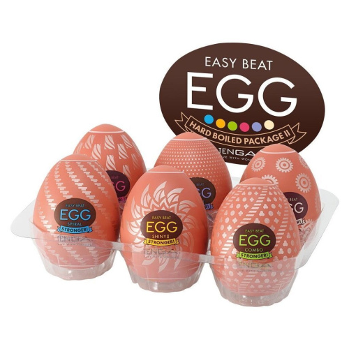 Набор мастурбаторов-яиц Tenga Egg Hard Boilded II Pack, 6 шт