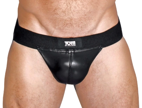 Tom of Finland Leather Jock Strap - Труси чоловічі, M/L (чорний) - купити в Києві, Україні