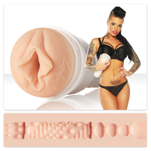 Fleshlight Christy Mack Attack Flesh - Мастурбатор-Вагіна, 25х8 см (тілесний) - купити в Києві, Україні