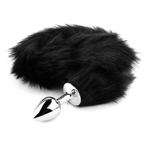Анальная пробка с хвостом B - Series Fox Tail Black, XL - купити в Україні | Секс шоп SEX-SHOP.ua