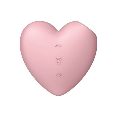 Satisfyer Cutie Heart Light Red - Вакуумний стимулятор у вигляді серця, 7.7х7.5 см (рожевий) - купити в Києві, Україні