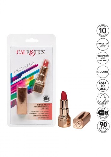 CalExotics Hide & Play Lipstick Recharge вибратор в форме помады (розовый)