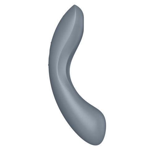 Satisfyer Curvy Trinity 1 - Вакуумный стимулятор + вибратор точки G, 17.5х3.9 см (серый)