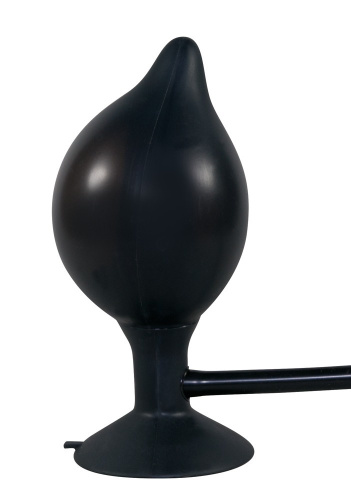 Orion True Black Silikon Pump Plug - надувна анальна пробка, 15х4-10 см (чорний) - купити в Києві, Україні
