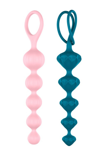 Satisfyer Love Beads Silicone - анальные цепочки, 20.5х3.7 см (разноцветный)
