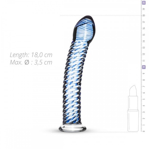 Gildo Glass Dildo No. 5 скляний ділдо, 18х3.5 см - купити в Києві, Україні
