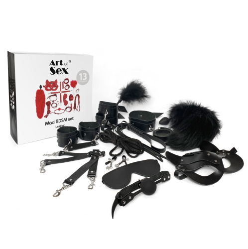 Набор BDSM Art of Sex – Maxi BDSM Set Leather, 13 предметов