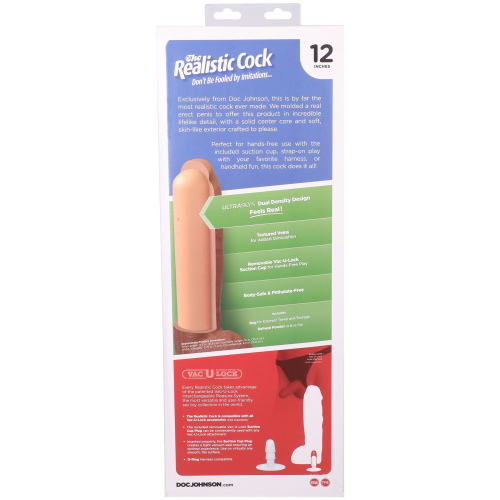 ФаллоимитаторDoc Johnson The Realistic Cock ULTRASKYN 12 Inch Hung, 31,8 см