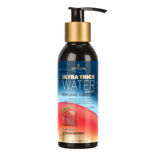 Sensuva UltraThick Water-Based Strawberry - Густая смазка на водной основе, 125 мл (клубника)