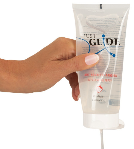 Just Glide Strawberry - Оральный лубрикант со вкусом клубники, 200 мл